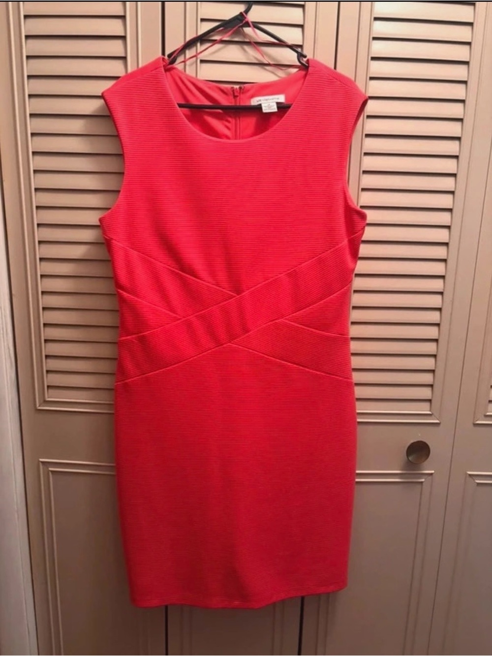 Sleeveless Red Sheath Dress - Brand: Ann Taylor